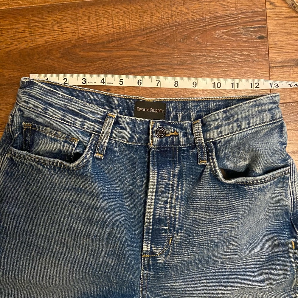 Favorite Daughter The Oliver Ultimate Baggy Wide Leg Jeans Sz 24 Button Austin - Picture 9 of 14